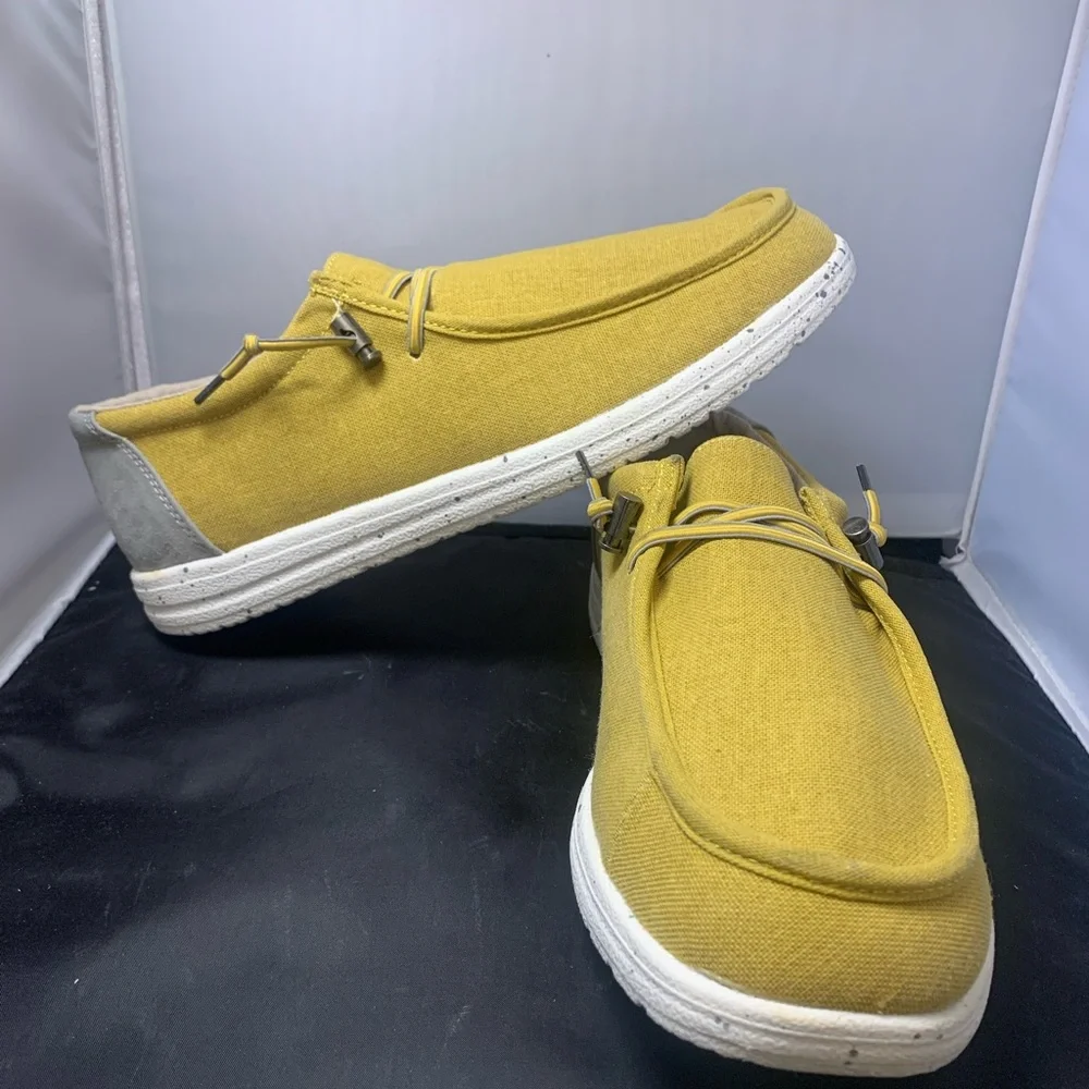 Sun + Stone Brian Yellow Canvas‎ Shoes Men’s Size 10 New in Box